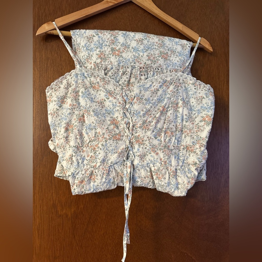 AUDREY PARKS x FRANCESCAS Eyelet Floral Print Maxi Dress - Picture 3 of 3